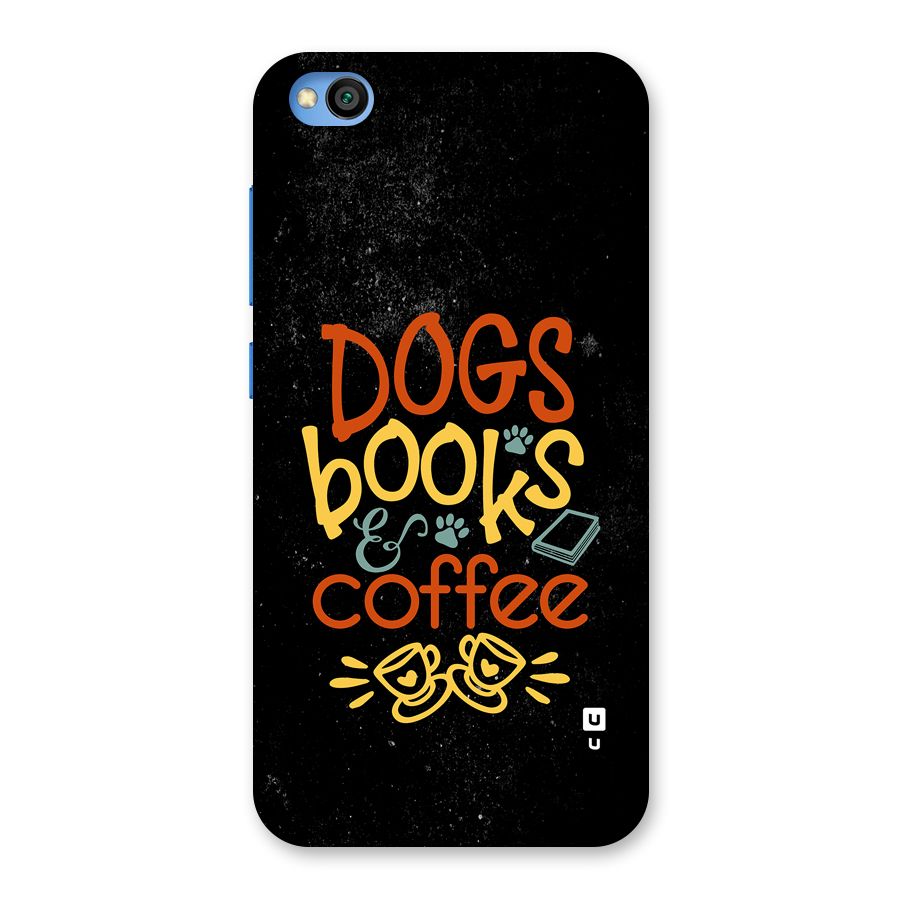 Dogs Books Coffee Back Case for Redmi Go