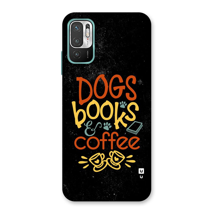 Dogs Books Coffee Back Case for Redmi Note 10T 5G