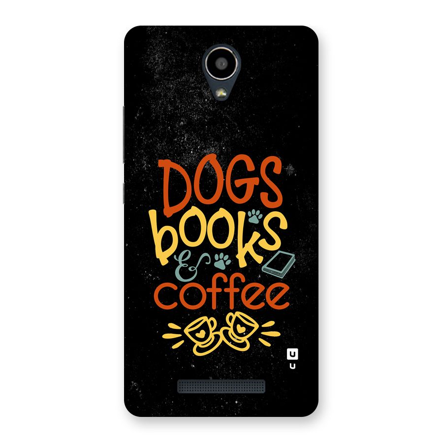 Dogs Books Coffee Back Case for Redmi Note 2