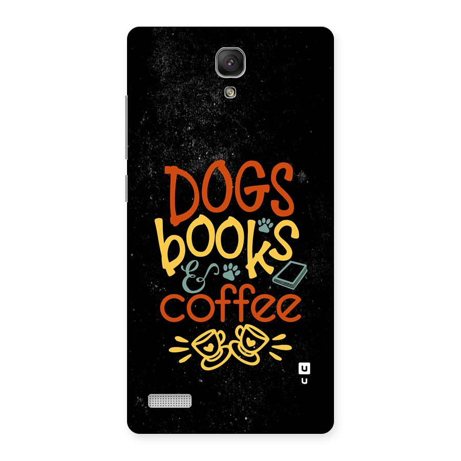 Dogs Books Coffee Back Case for Redmi Note Prime