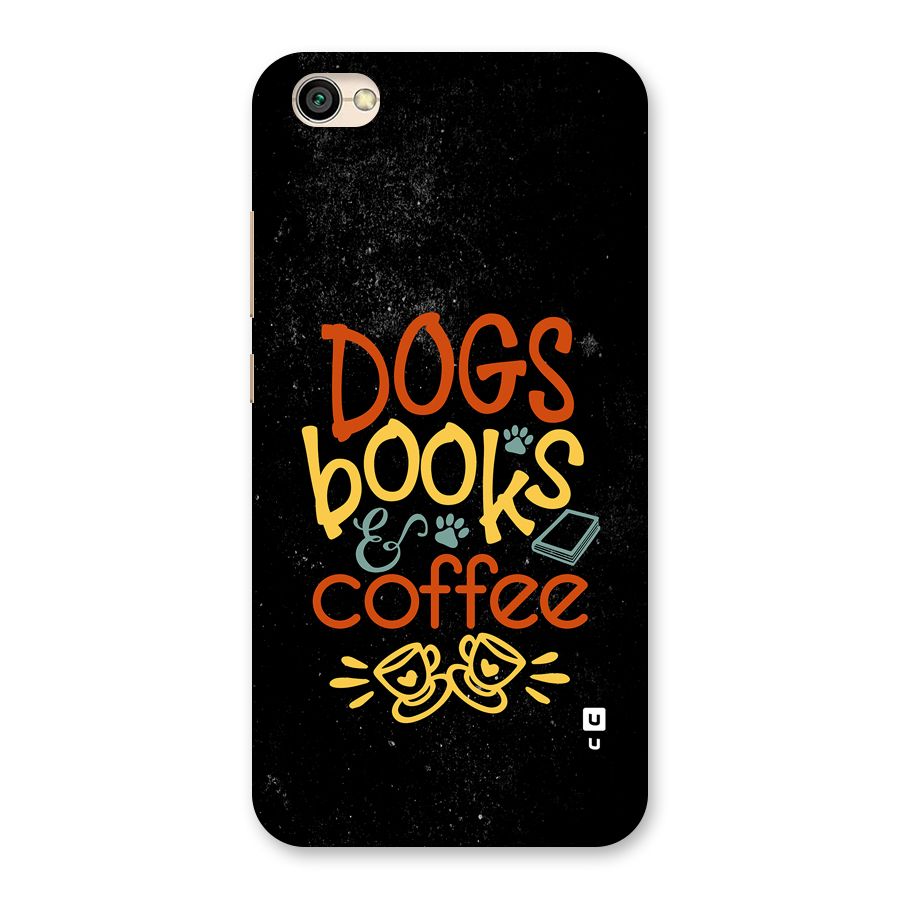 Dogs Books Coffee Back Case for Redmi Y1 Lite