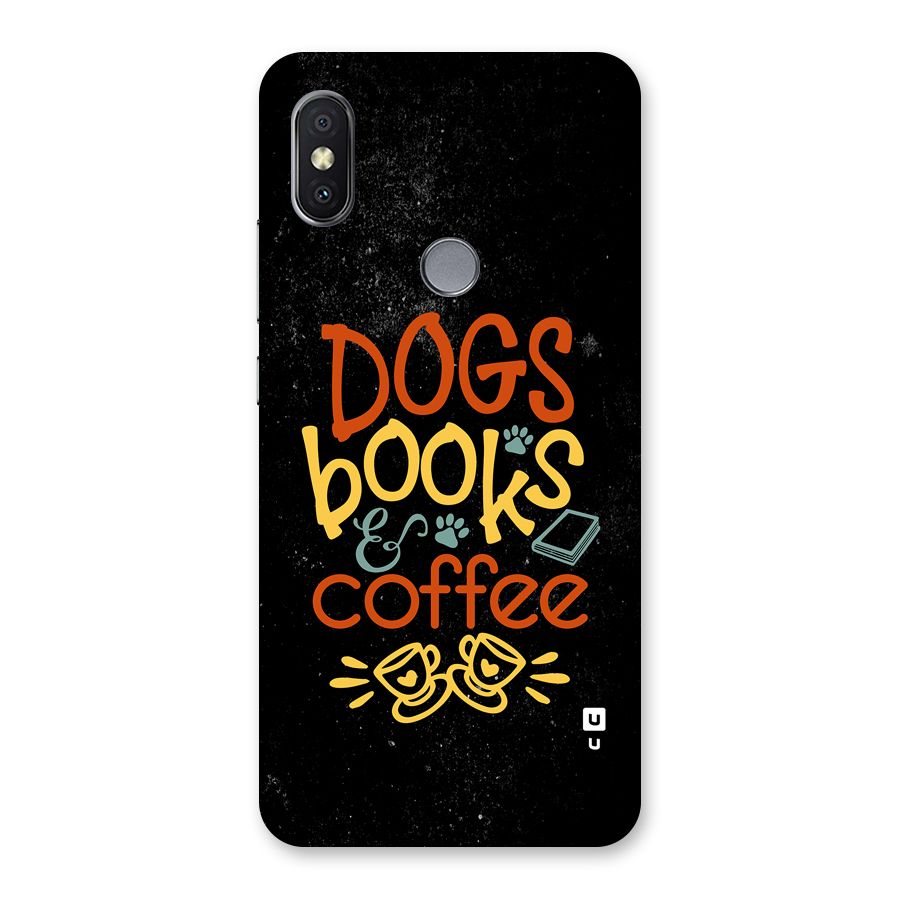 Dogs Books Coffee Back Case for Redmi Y2