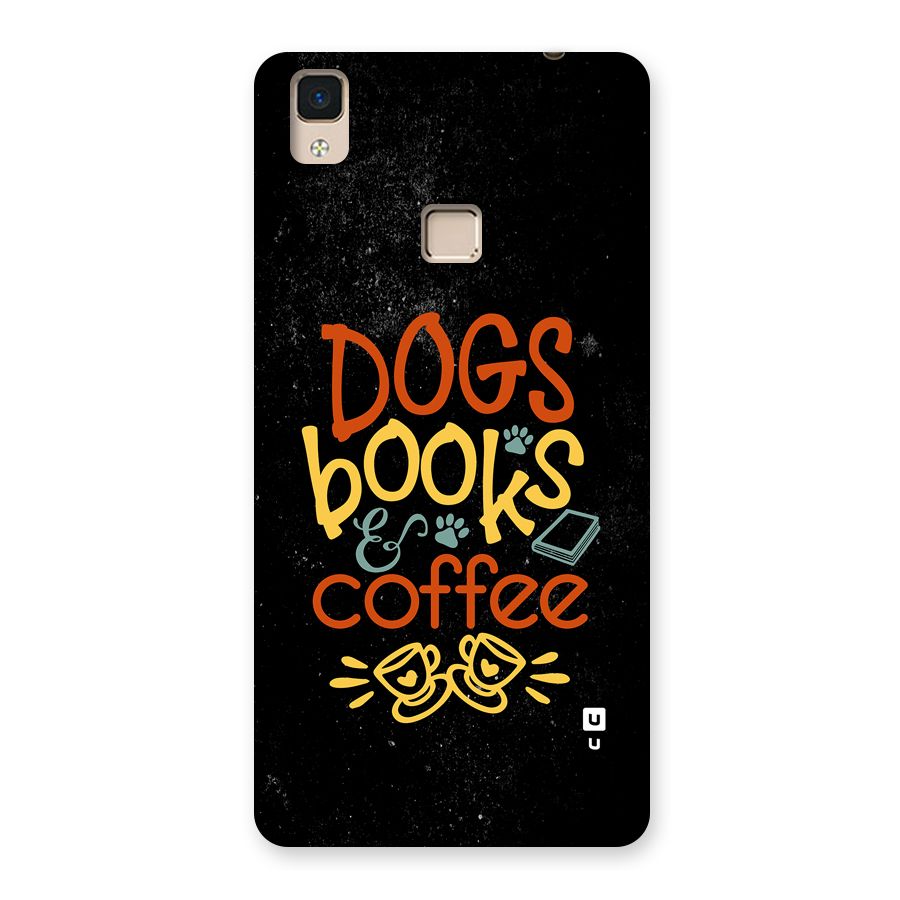 Dogs Books Coffee Back Case for V3 Max