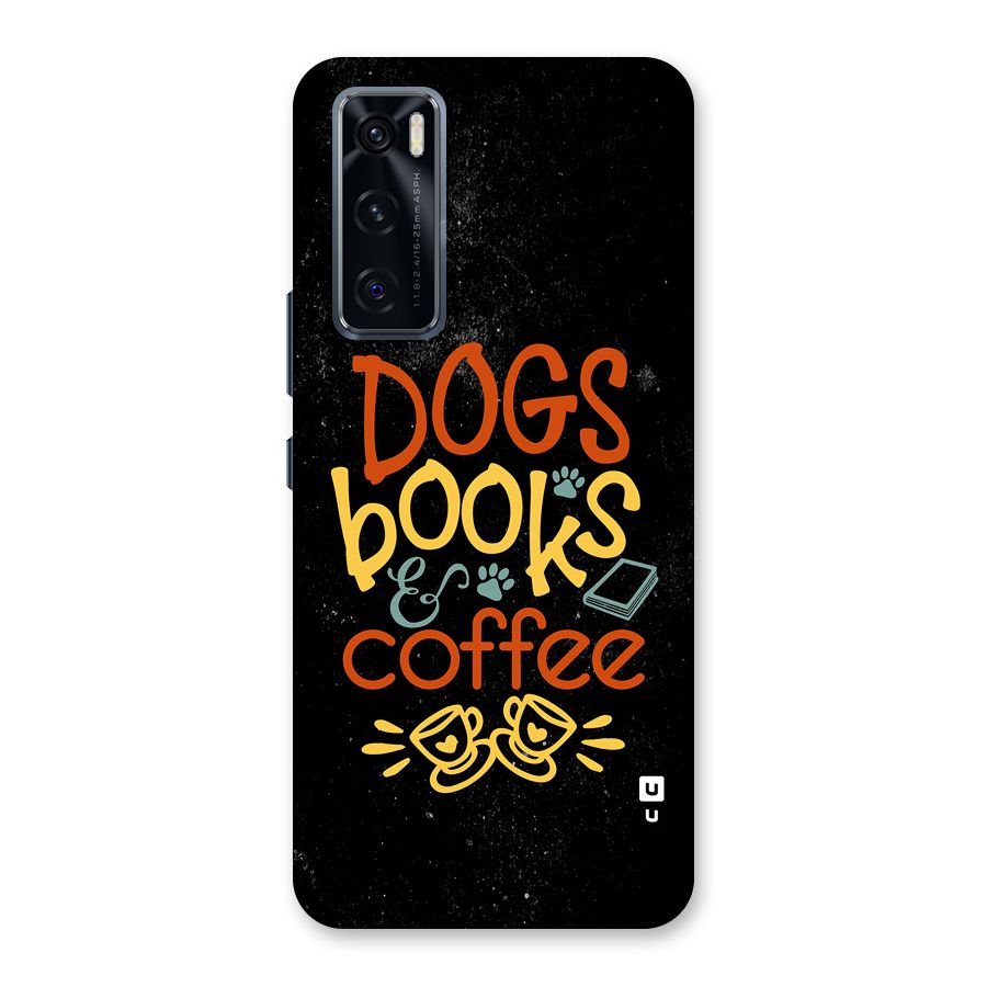 Dogs Books Coffee Back Case for Vivo V20 SE