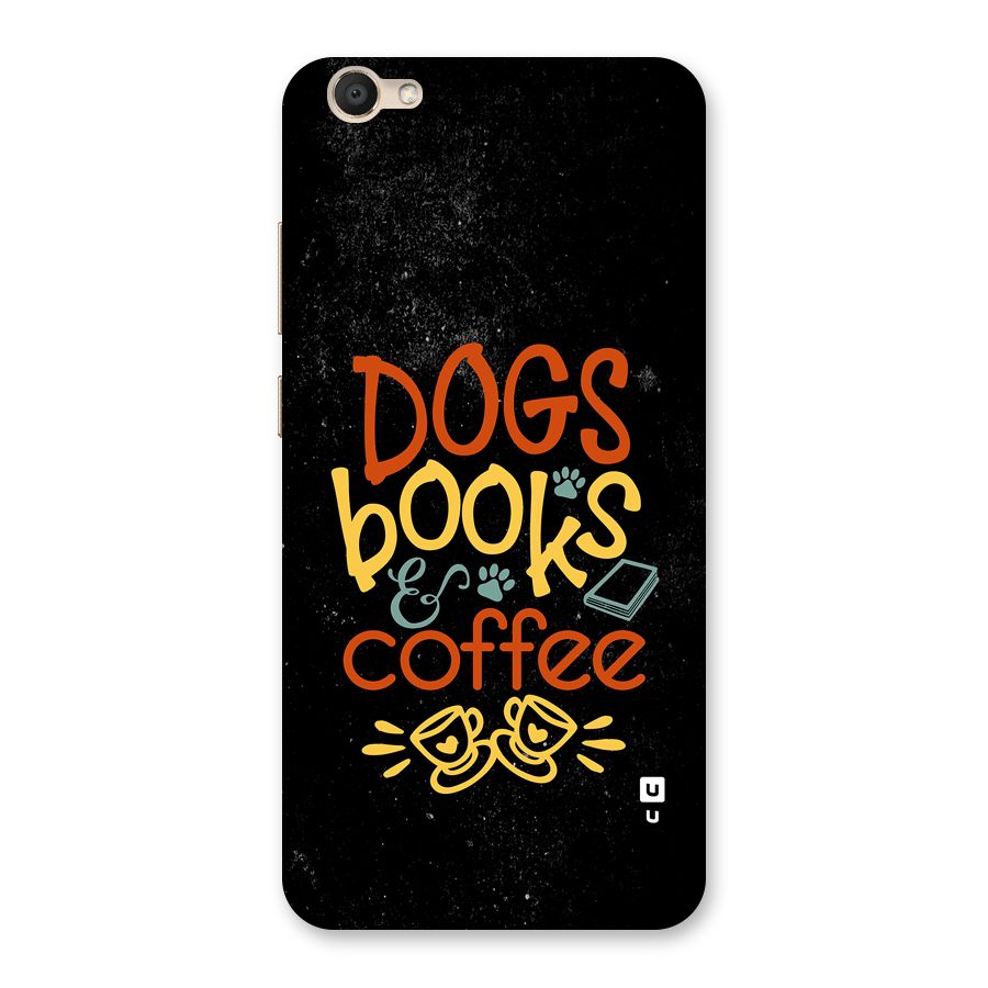 Dogs Books Coffee Back Case for Vivo V5