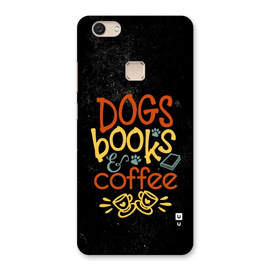 Dogs Books Coffee Back Case for Vivo V7