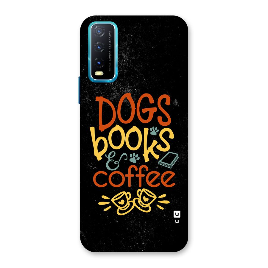 Dogs Books Coffee Back Case for Vivo Y20