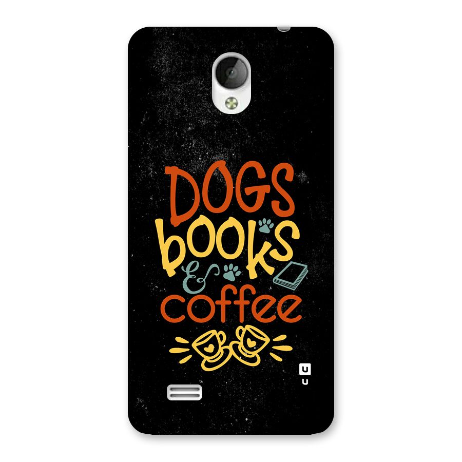 Dogs Books Coffee Back Case for Vivo Y21