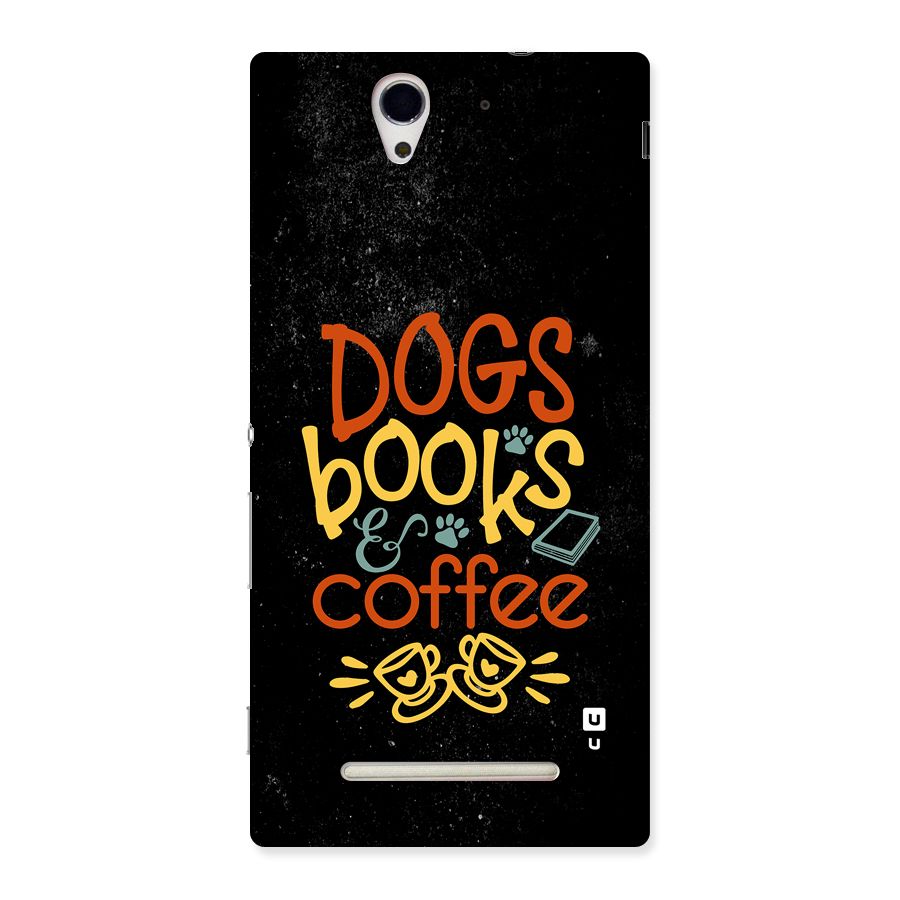 Dogs Books Coffee Back Case for Xperia C3