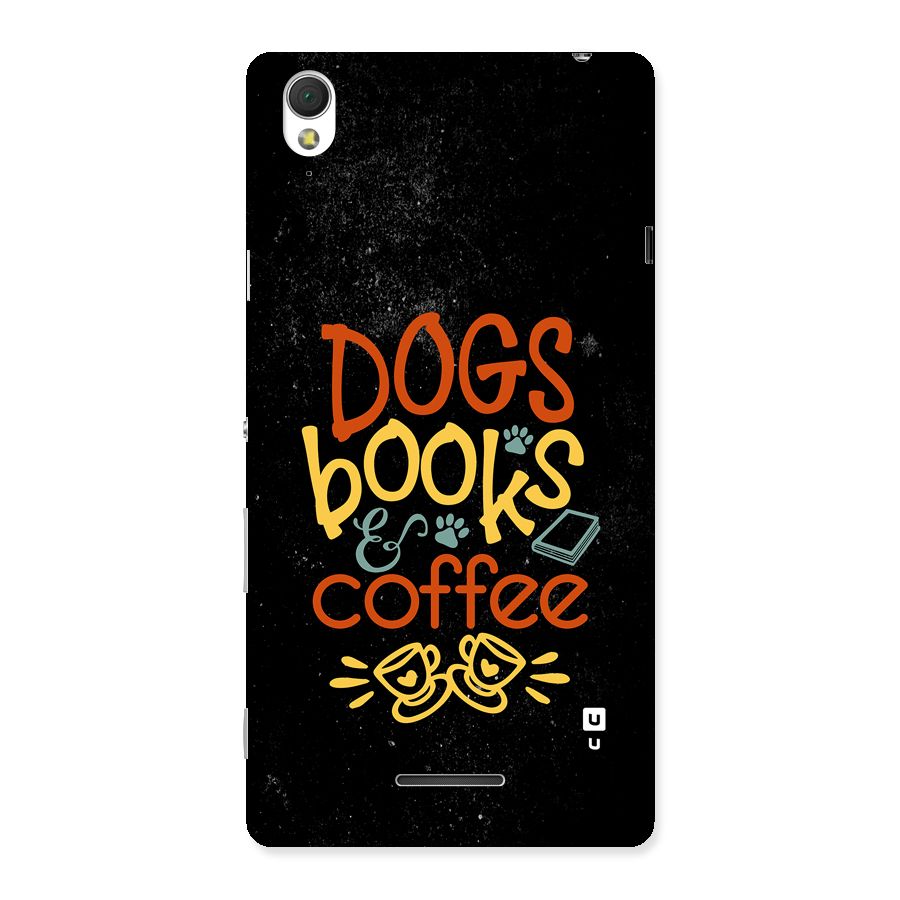 Dogs Books Coffee Back Case for Xperia T3