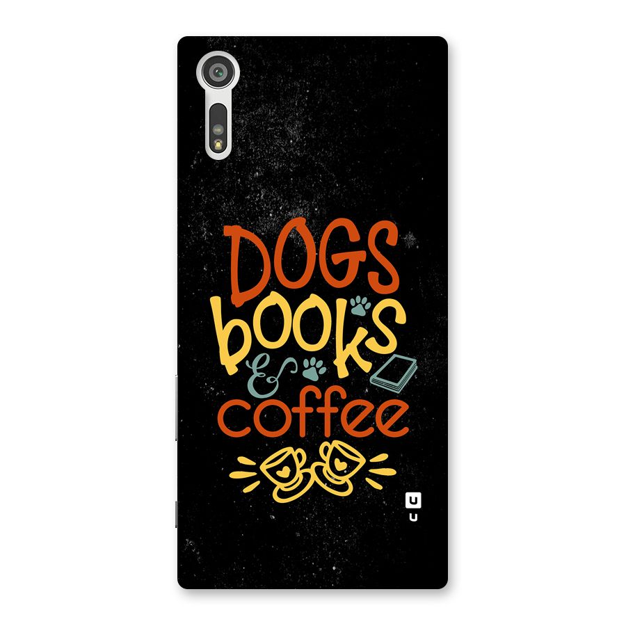 Dogs Books Coffee Back Case for Xperia XZ