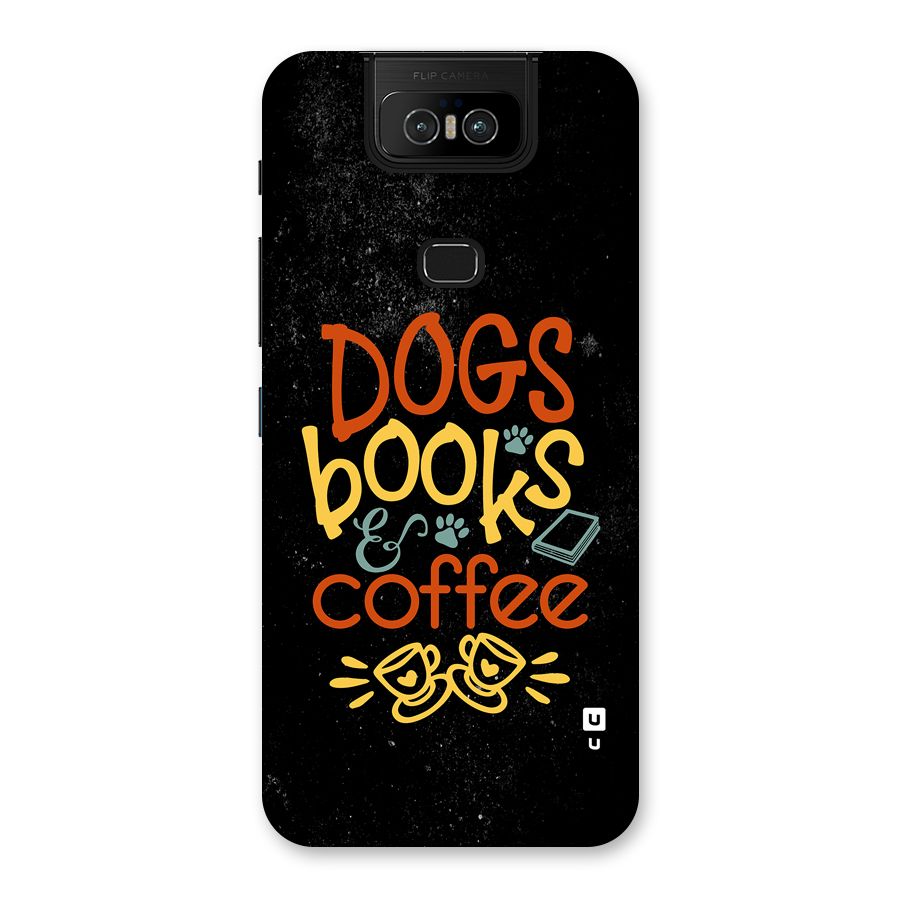Dogs Books Coffee Back Case for Zenfone 6z