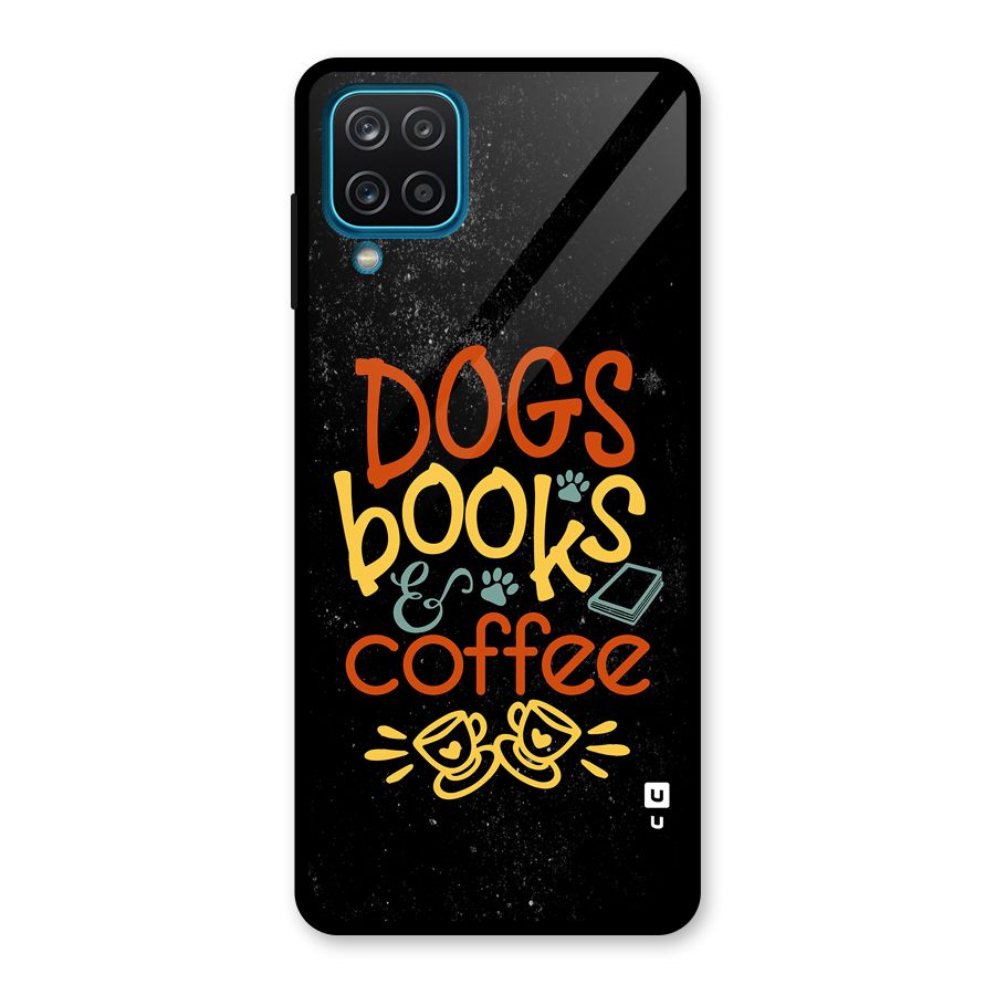 Dogs Books Coffee Glass Back Case for Galaxy A12