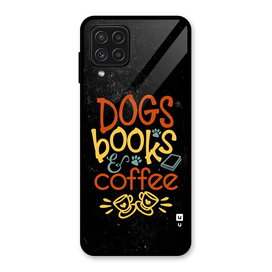 Dogs Books Coffee Glass Back Case for Galaxy A22 4G