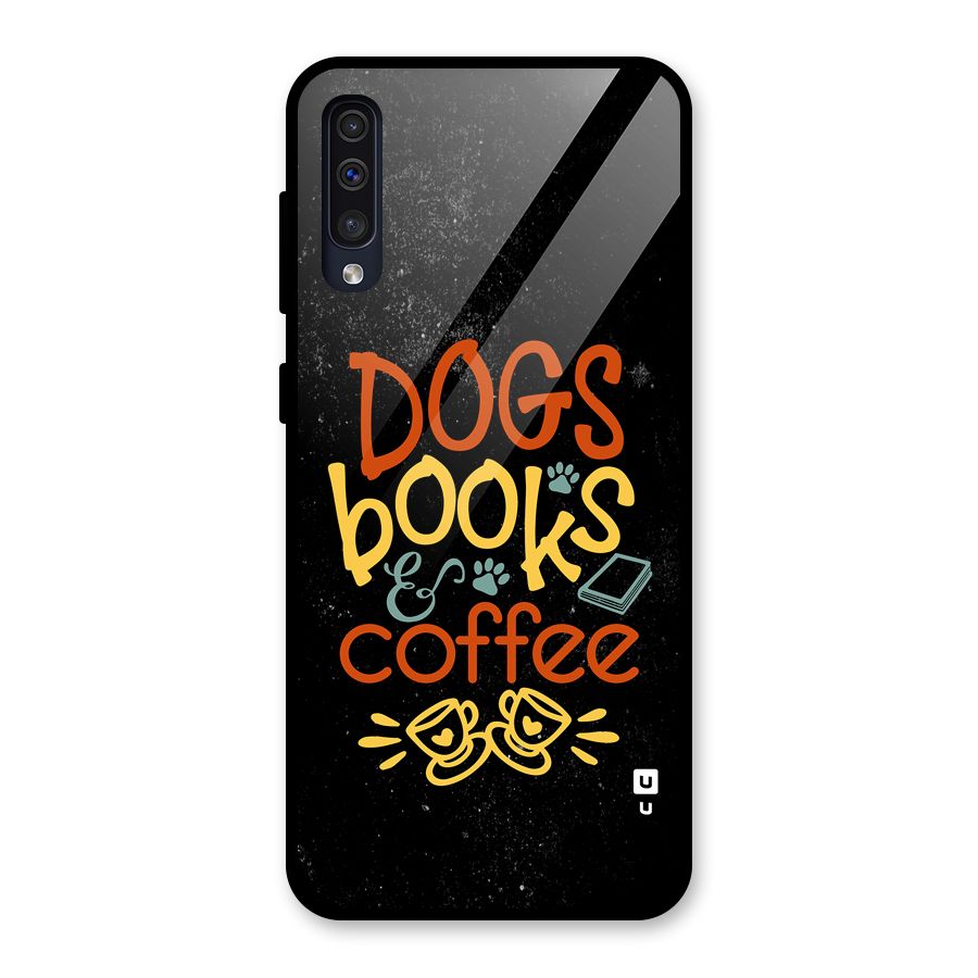 Dogs Books Coffee Glass Back Case for Galaxy A30s