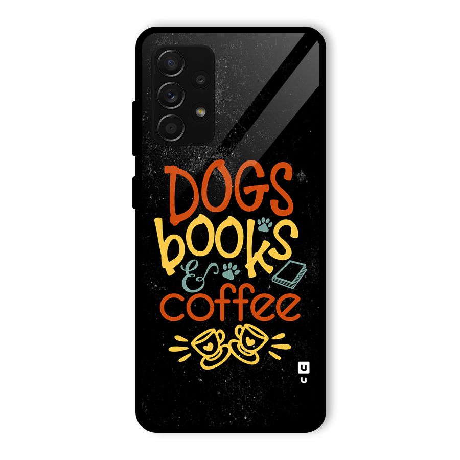 Dogs Books Coffee Glass Back Case for Galaxy A53 5G