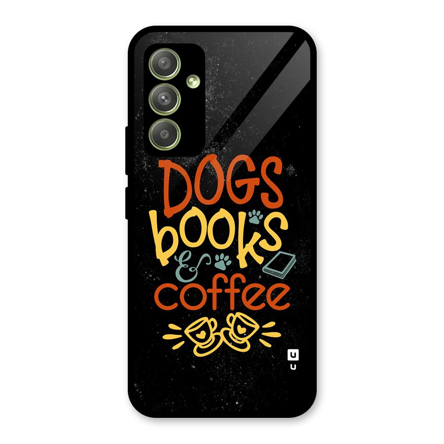 Dogs Books Coffee Glass Back Case for Galaxy A54