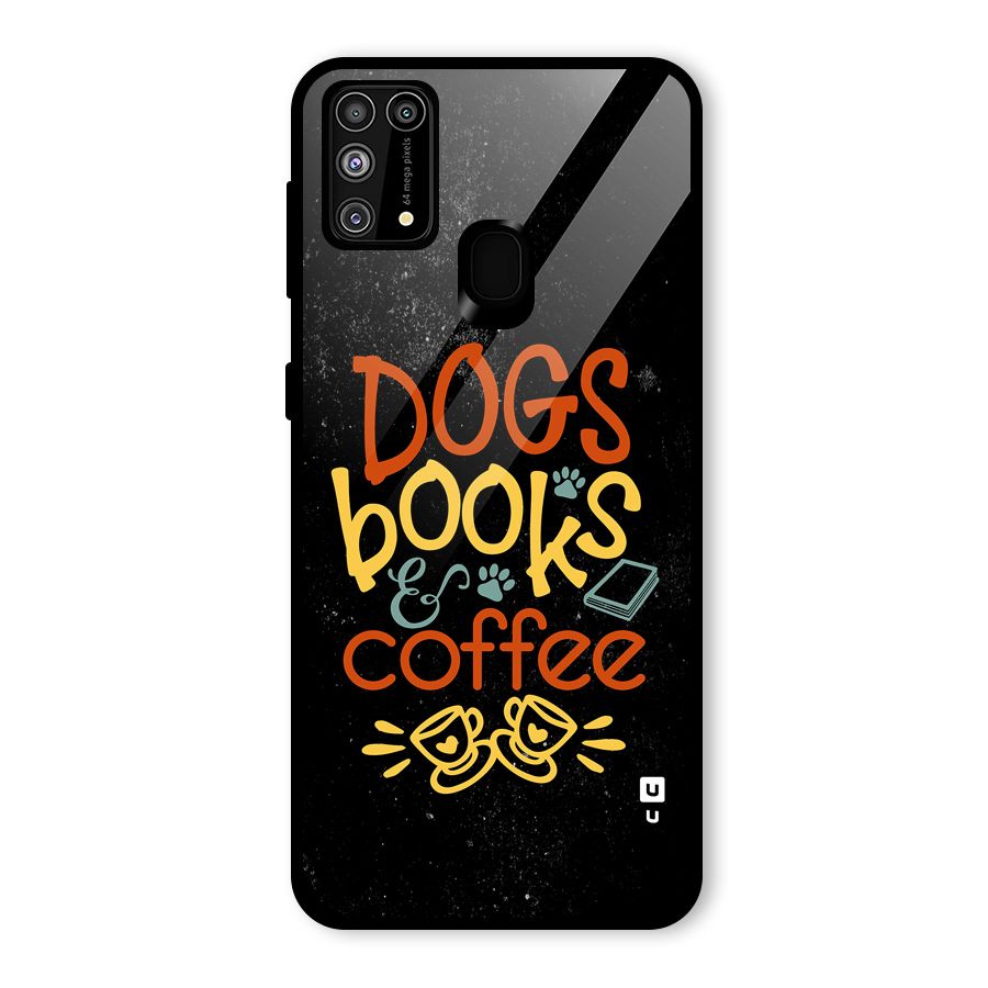 Dogs Books Coffee Glass Back Case for Galaxy F41