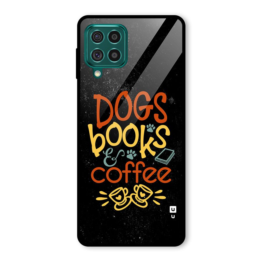 Dogs Books Coffee Glass Back Case for Galaxy F62