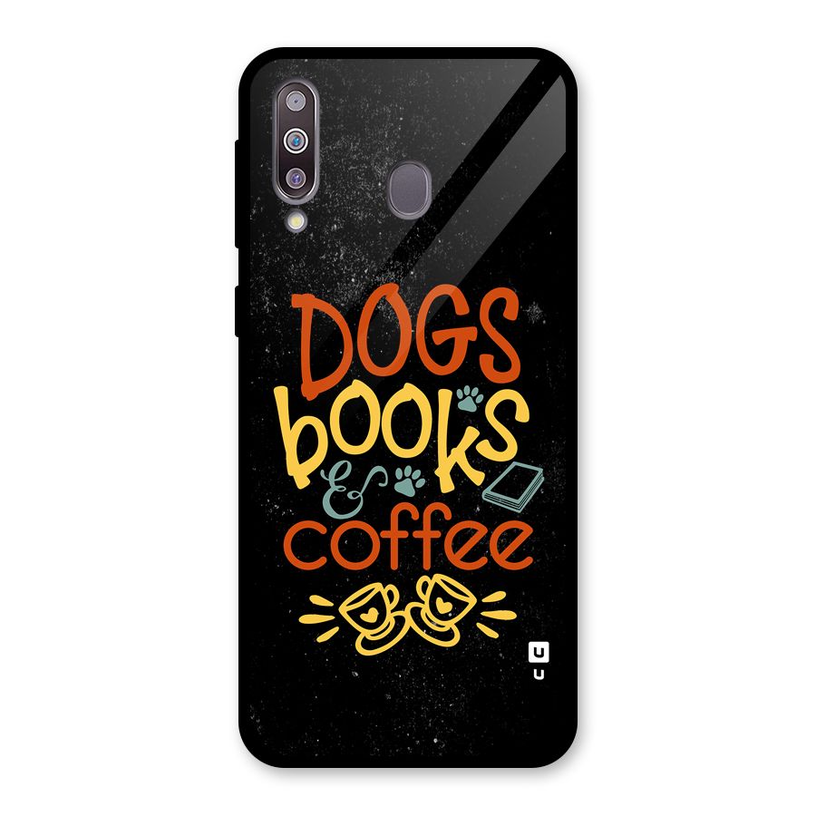 Dogs Books Coffee Glass Back Case for Galaxy M30