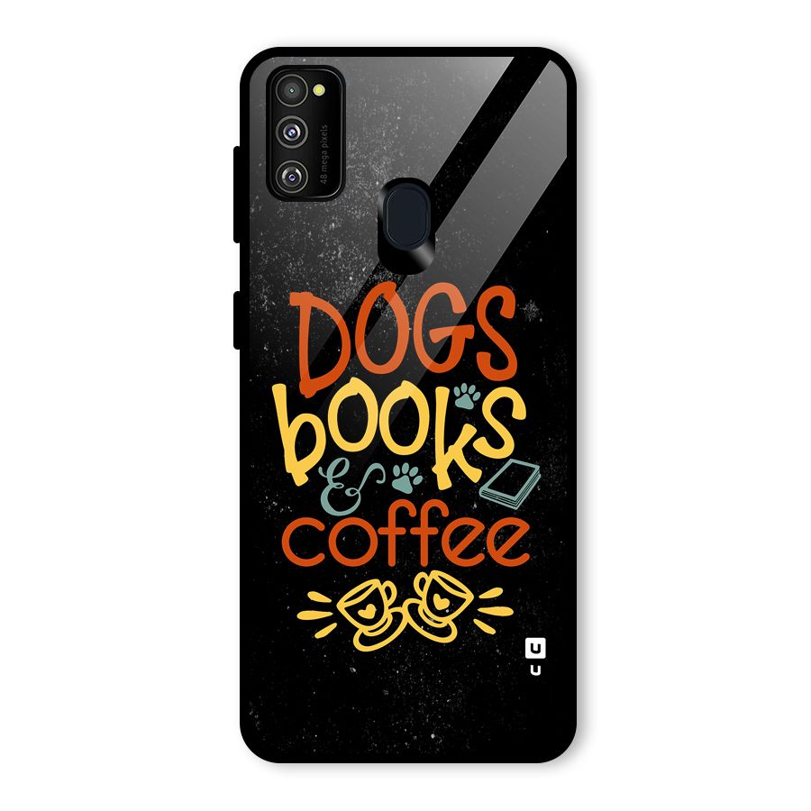 Dogs Books Coffee Glass Back Case for Galaxy M30s
