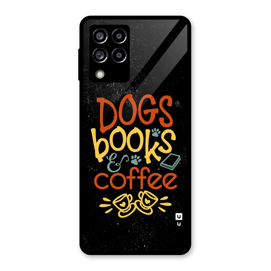 Dogs Books Coffee Glass Back Case for Galaxy M53 5G