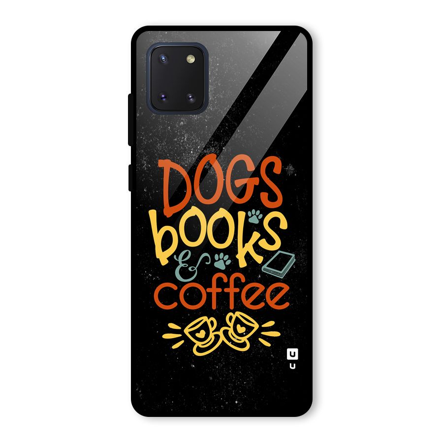 Dogs Books Coffee Glass Back Case for Galaxy Note 10 Lite