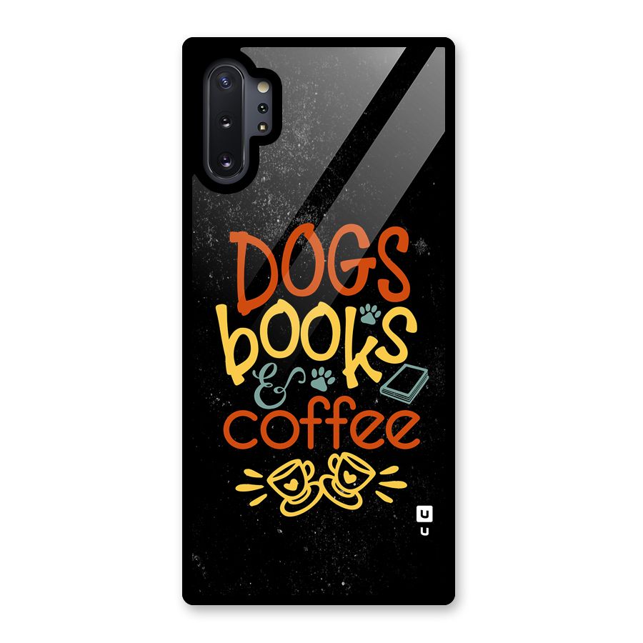 Dogs Books Coffee Glass Back Case for Galaxy Note 10 Plus