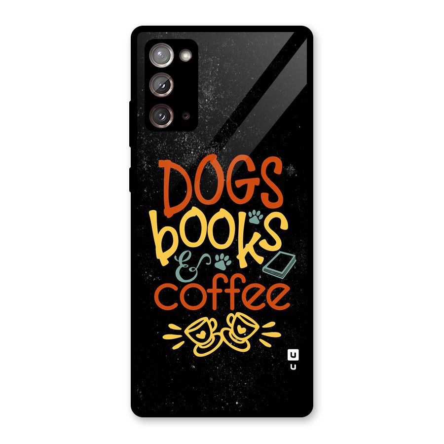 Dogs Books Coffee Glass Back Case for Galaxy Note 20