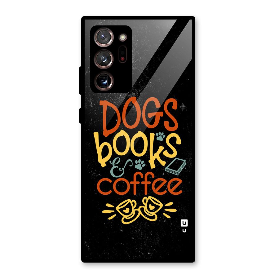 Dogs Books Coffee Glass Back Case for Galaxy Note 20 Ultra