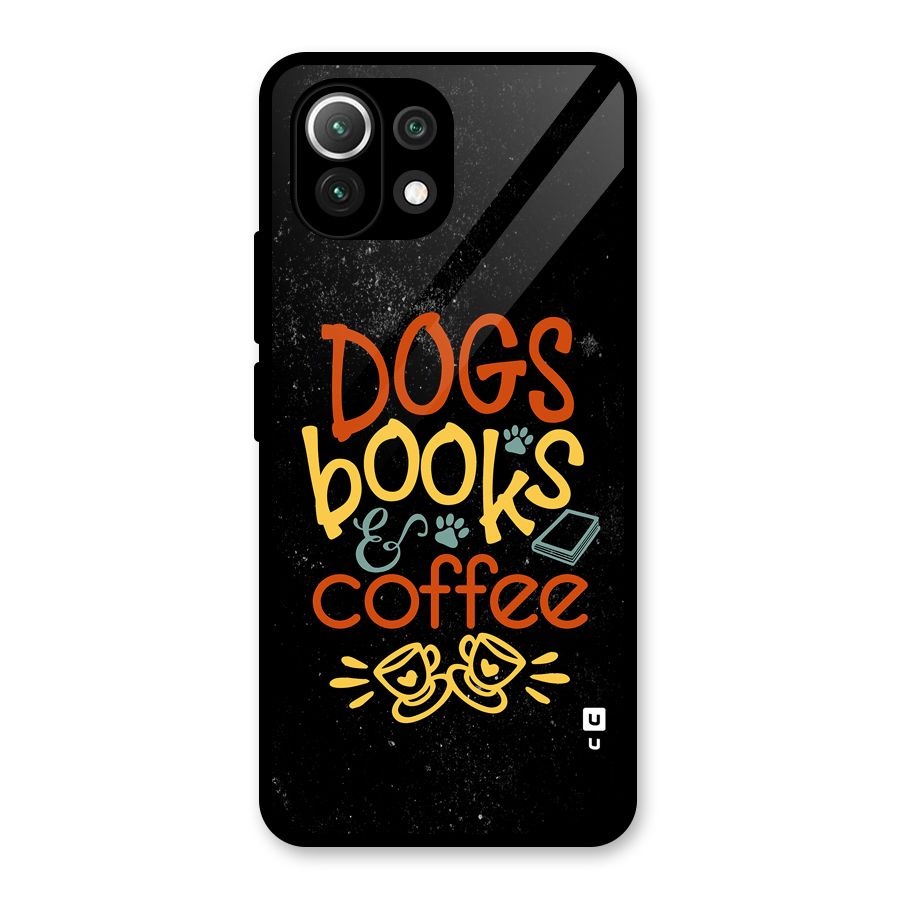Dogs Books Coffee Glass Back Case for Mi 11 Lite