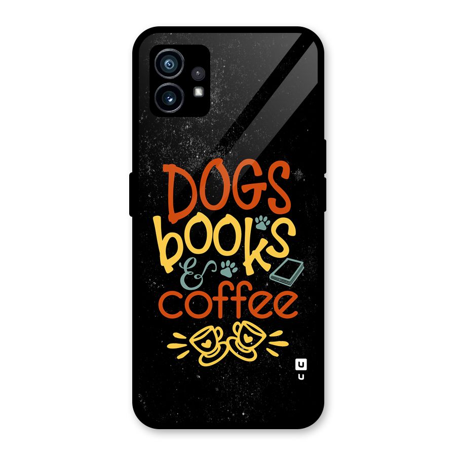 Dogs Books Coffee Glass Back Case for Nothing Phone 1