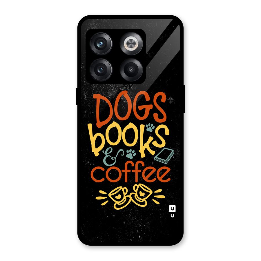 Dogs Books Coffee Glass Back Case for OnePlus 10T