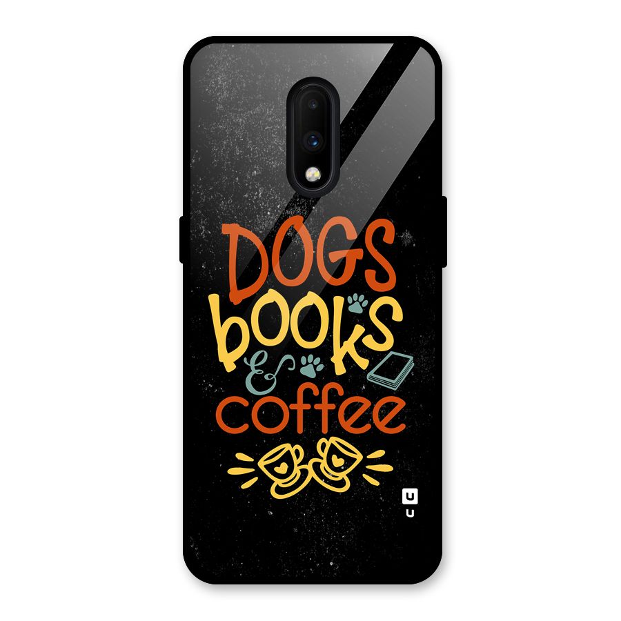 Dogs Books Coffee Glass Back Case for OnePlus 7