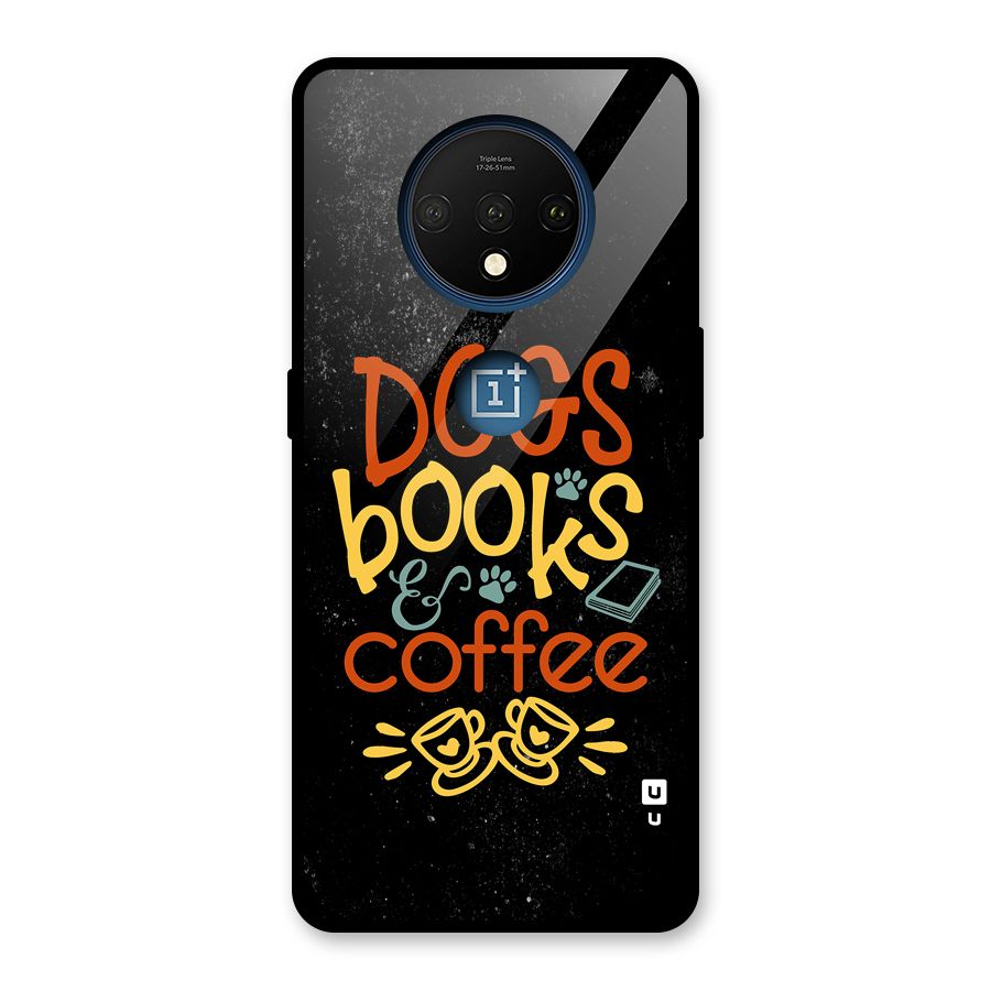 Dogs Books Coffee Glass Back Case for OnePlus 7T