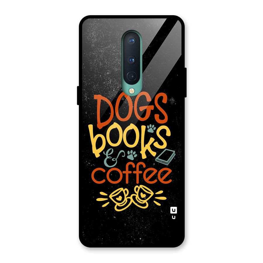 Dogs Books Coffee Glass Back Case for OnePlus 8