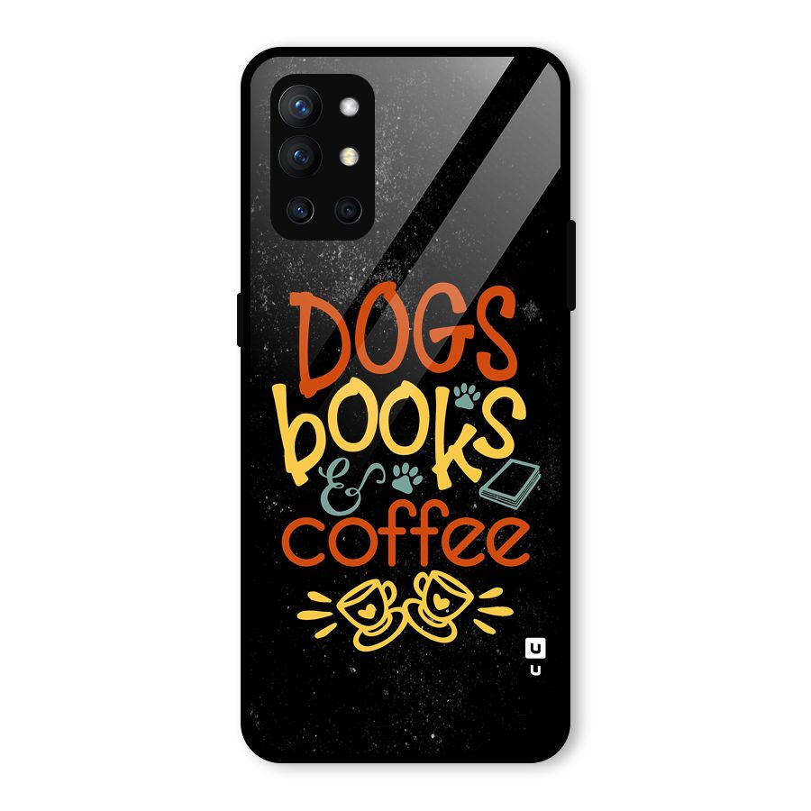 Dogs Books Coffee Glass Back Case for OnePlus 9R