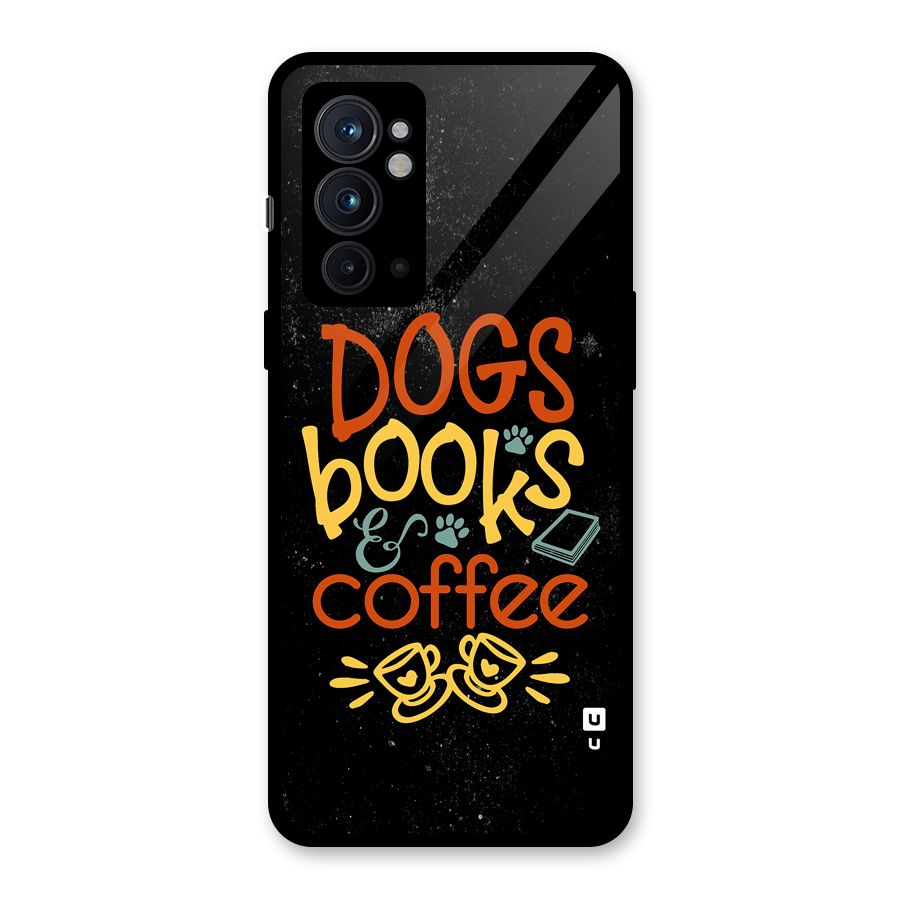 Dogs Books Coffee Glass Back Case for OnePlus 9RT 5G