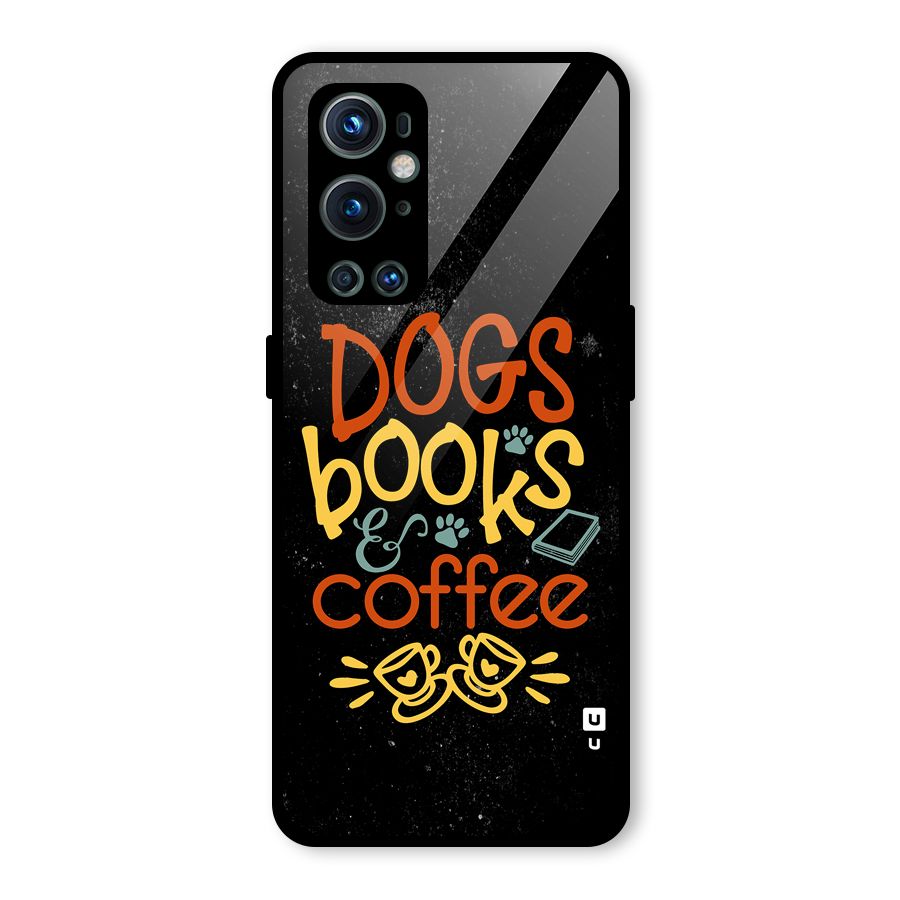 Dogs Books Coffee Glass Back Case for OnePlus 9 Pro