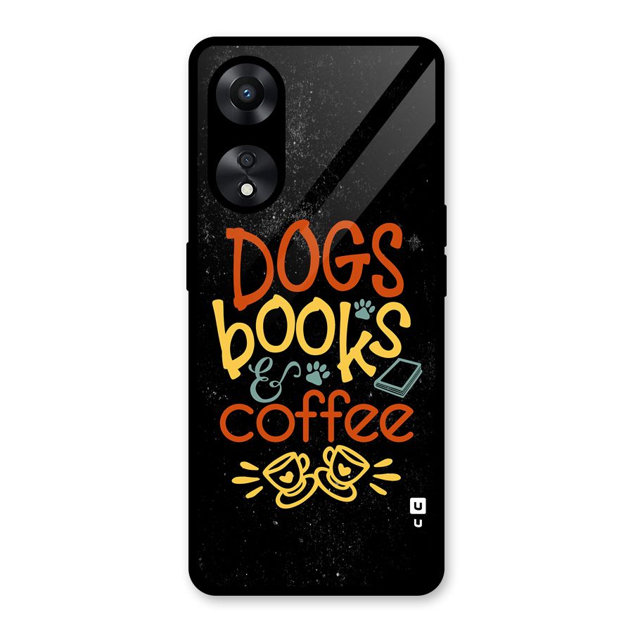 Dogs Books Coffee Glass Back Case for Oppo A78