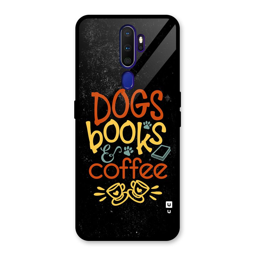 Dogs Books Coffee Glass Back Case for Oppo A9 (2020)