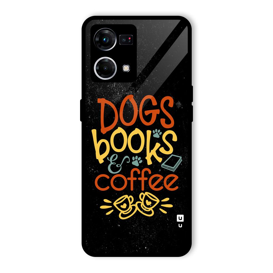 Dogs Books Coffee Glass Back Case for Oppo F21s Pro 4G