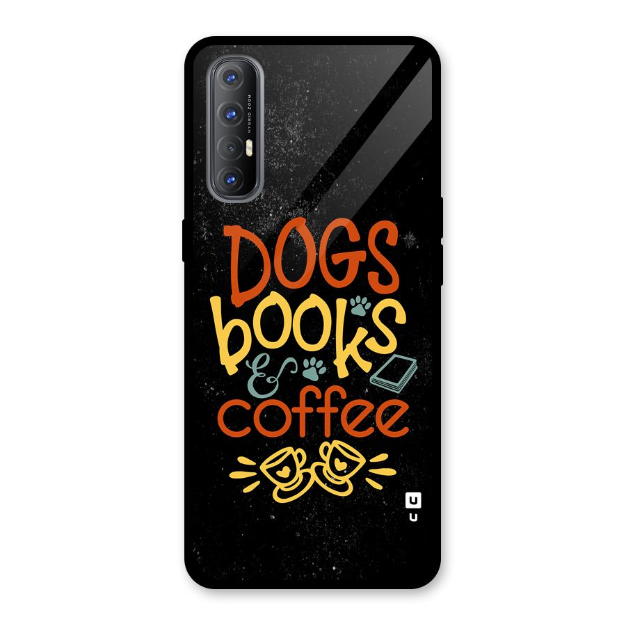 Dogs Books Coffee Glass Back Case for Oppo Reno3 Pro
