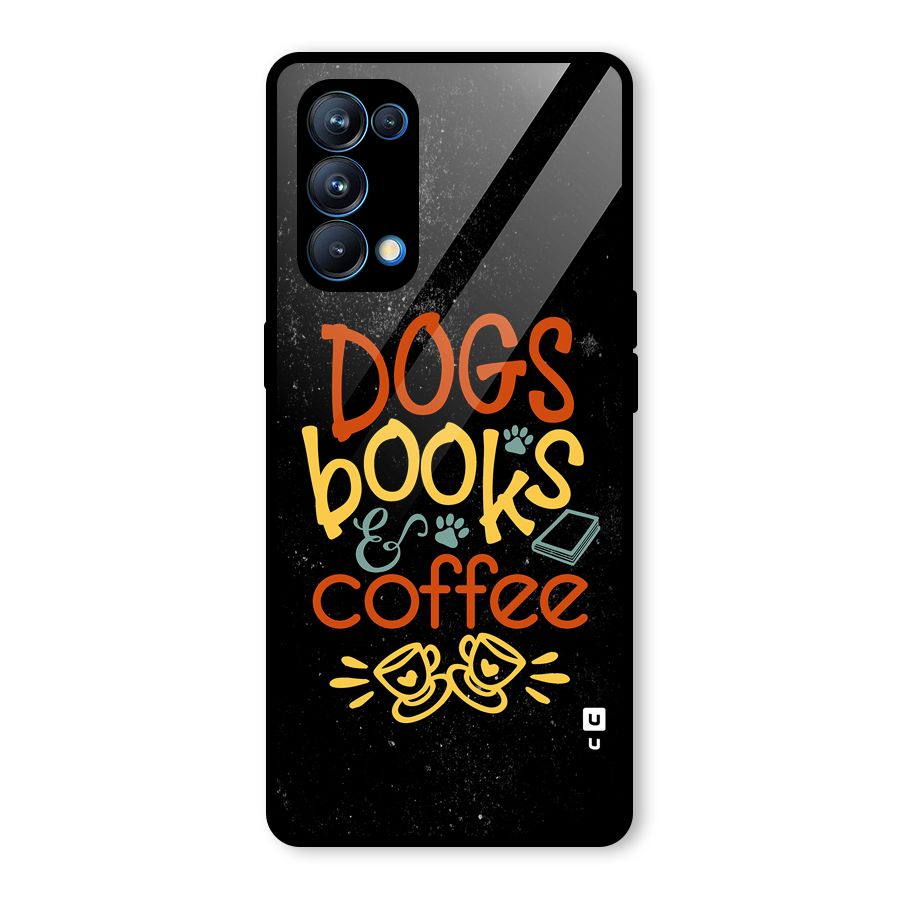 Dogs Books Coffee Glass Back Case for Oppo Reno5 Pro 5G
