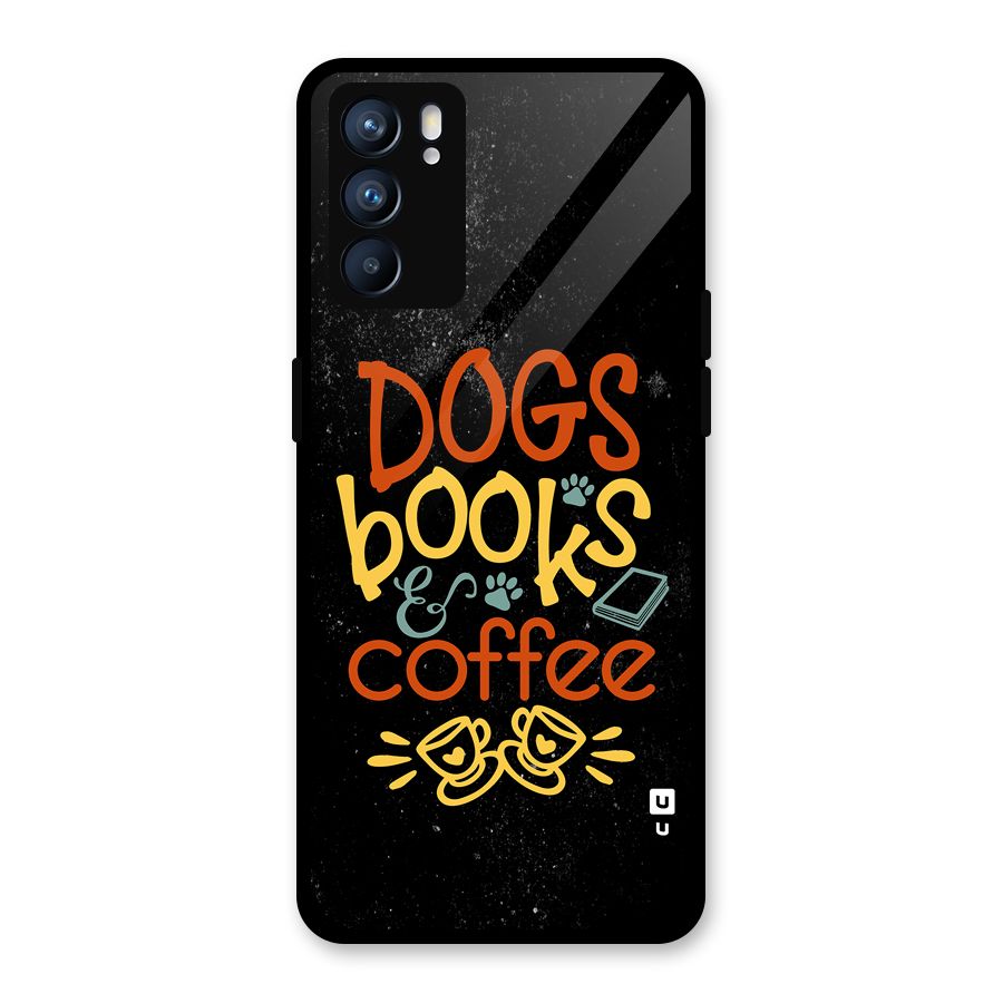 Dogs Books Coffee Glass Back Case for Oppo Reno6 5G