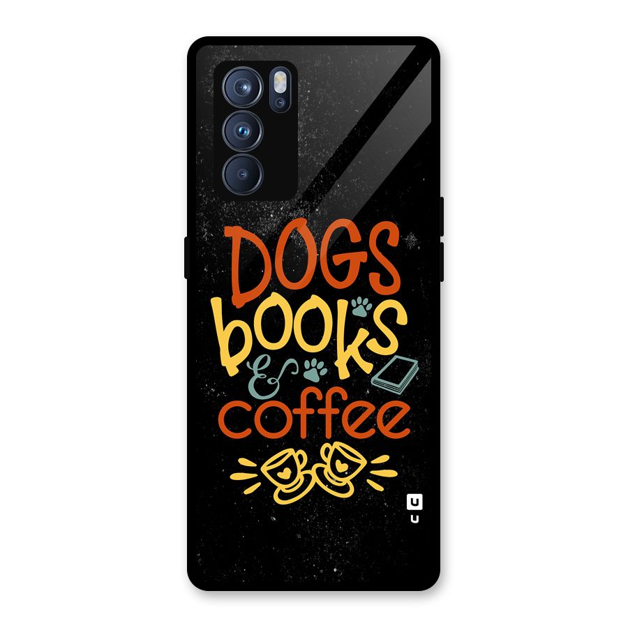 Dogs Books Coffee Glass Back Case for Oppo Reno6 Pro 5G