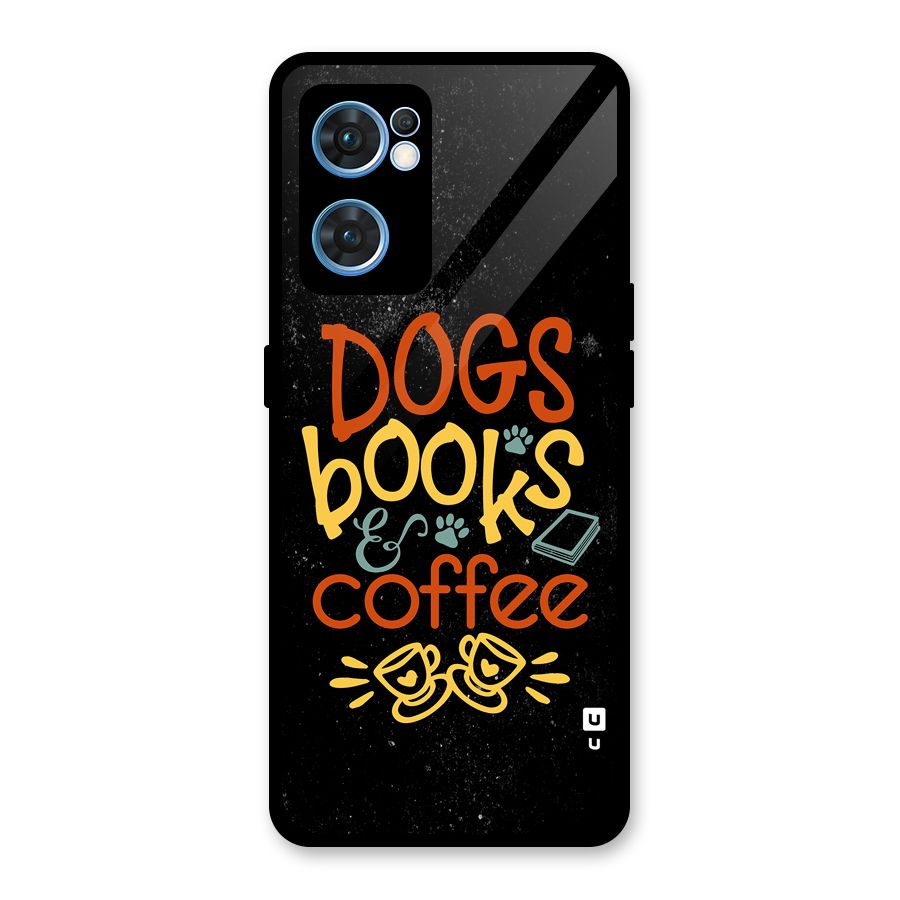 Dogs Books Coffee Glass Back Case for Oppo Reno7 5G