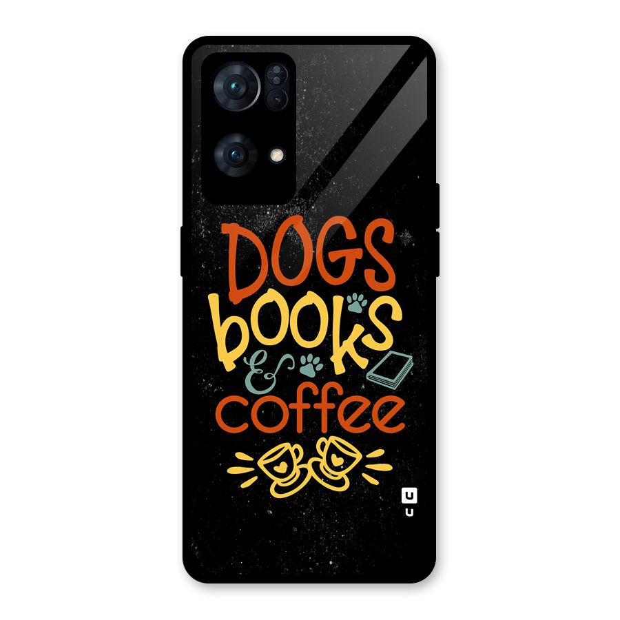 Dogs Books Coffee Glass Back Case for Oppo Reno7 Pro 5G