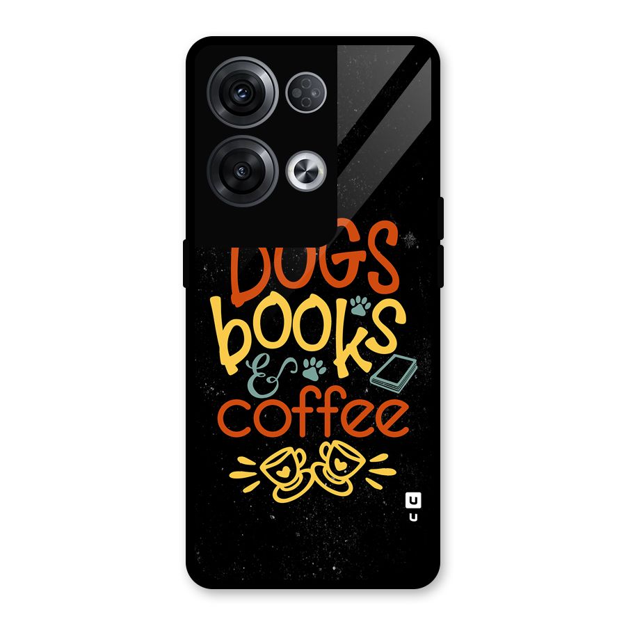 Dogs Books Coffee Glass Back Case for Oppo Reno8 Pro 5G
