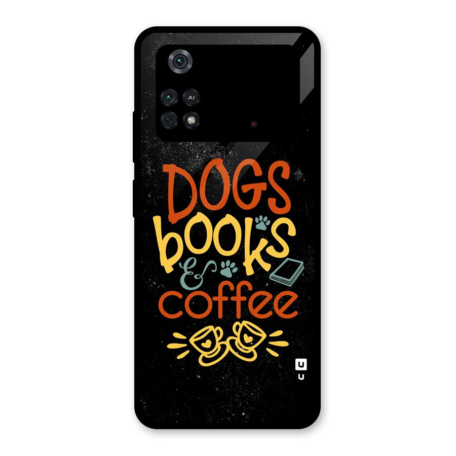 Dogs Books Coffee Glass Back Case for Poco M4 Pro 4G